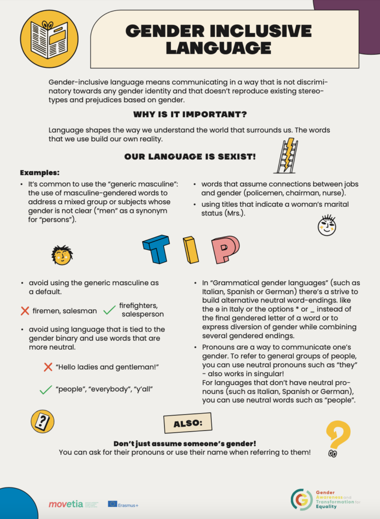 Infographic: Gender Inclusive Language  [en]