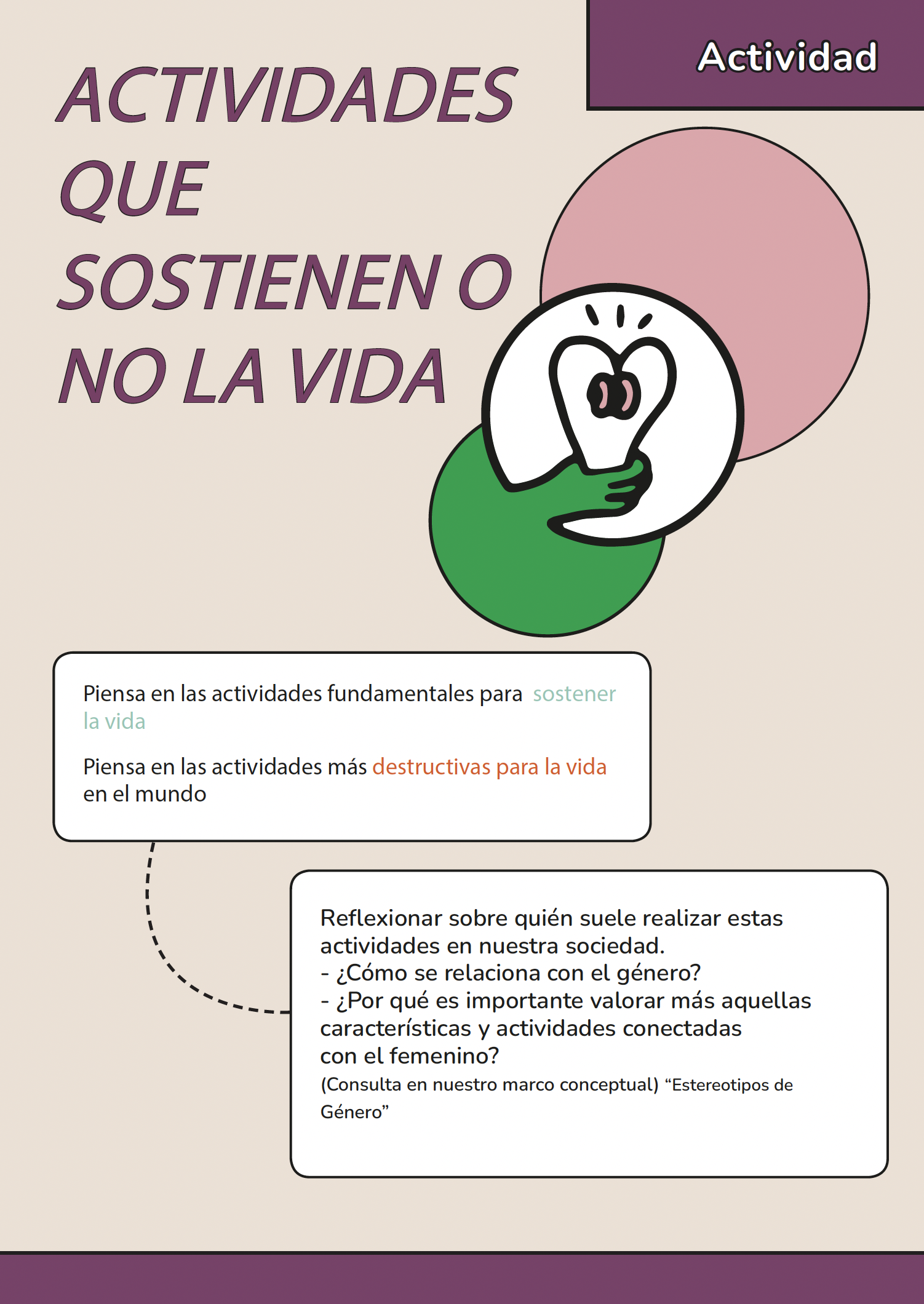 Actividad: Actividades que sostienen, o no, la vida   [es]