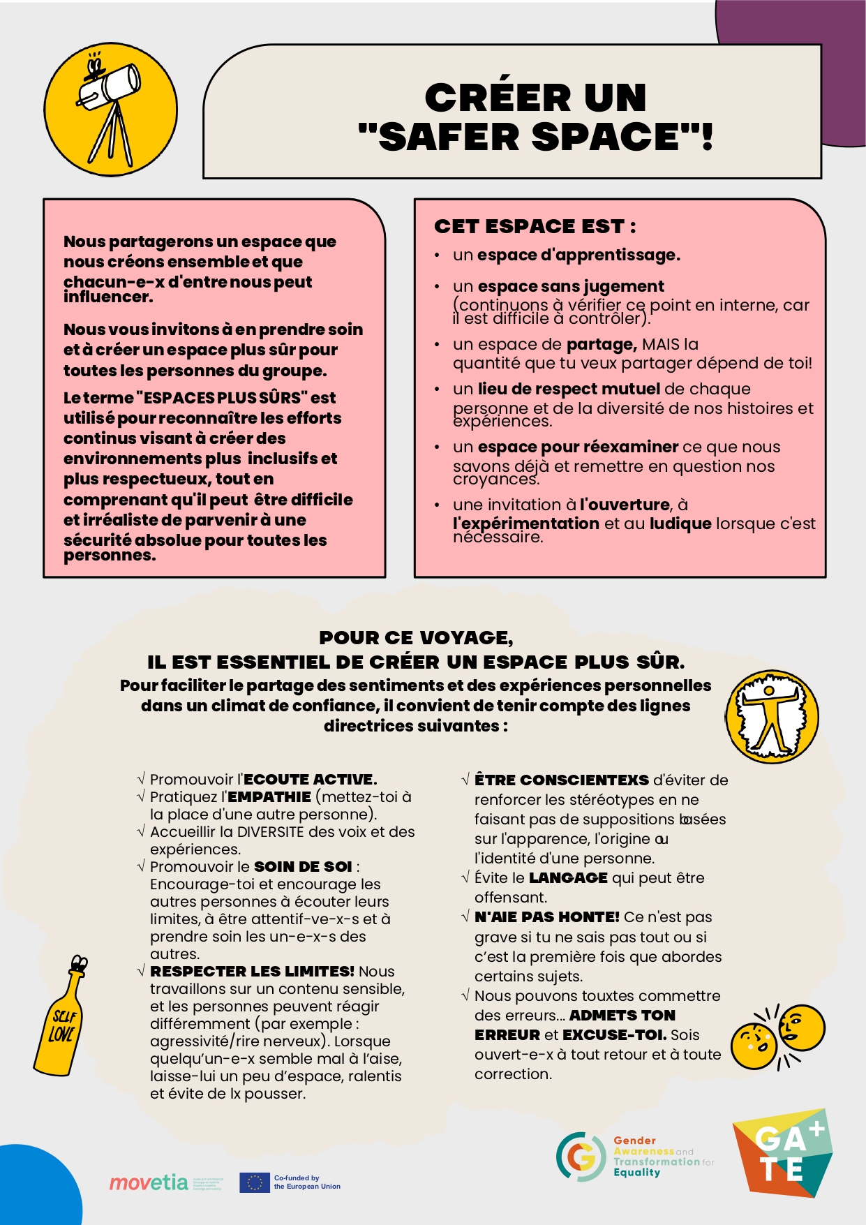 Infographie: Créer Un “Safer Space”Infographie: (fr)