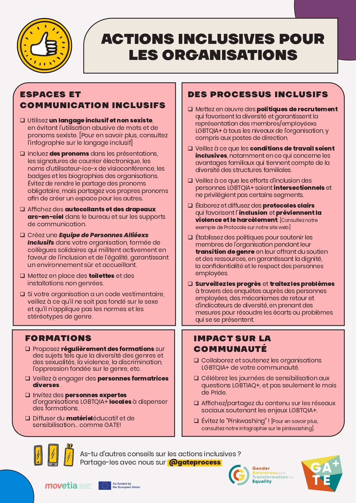 Infographie: Actions Inclusives Pour Les Organisations (fr)